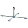 Plattenständer SIENA GARDEN, silber (silberfarben), B:49,7cm H:39cm T:49,7cm, Stahl, Schirmhalterungen, Schirmständer klappbar, verzinkt, für Beton- oder Granitplatten