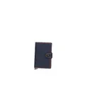 Secrid Miniwallet Matte Kreditkartenetui Night Blue & Orange aus echtem Leder und Aluminium, Maße: 10.2 x 6.5 x 2.1 cm, MM-Night Blue & Orange