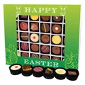 Hallingers Genuss Manufaktur Pralinen Ostergeschenk - ohne Alkohol, handgemacht aus zartschmelzendem Edelkakao in hochwertiger XXL-Geschenkbox "Happy Easter", Osterkörbchen-Geschenkidee