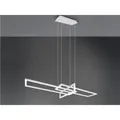 Defibrico - Große Led Pendelleuchte Salinas Lang Mit Switch Dimmer Weiß, Breite 110cm