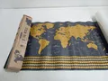 Weltkarte zum Rubbeln I Gold I Made in Germany I Englisch I 68 x 43 cm