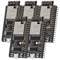 AZDelivery 5 x NodeMCU ESP32 S Kit Bluetooth Audio BLE MCU-Module Development WiFi Board mit 2,4-GHz-WLAN Dual-Core-CPU-Prozessor integrierter 2-in-1-Mikrocontroller inklusive E-Book