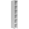 Milino Regal, Weiß, Kunststoff, 5 Fächer, 30x195x40 cm, FSC Mix, Beimöbel erhältlich, Typenauswahl, stehend, Wohnzimmer, Regale, Bücherregale