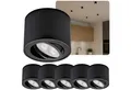 Sweet LED LED Aufbaustrahler 6er Set flache LED Aufbauspots - rund & schwenkbar, 5 W, 230V, LED wechselbar, Warmweiß, LED Deckenlampe, Deckenspot, Deckenstrahler