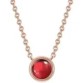 Glanzstücke München Halskette Sterling Silber Granat in Roségold 40,0 cm Basiskette + 5,0 Verlängerung Damen 