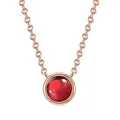 Glanzstücke München Damen aus rosévergoldeten 925/- Sterling Silber mit Granat