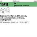 Sechskantmutter ISO 10511 Klemmteil M16 Automatenstahl galv.verz. 100St.