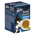 FELIX Soup, Suppe für Katzen mit zarten Stückchen 1er Pack (6 x 48g)
