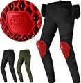 Shima Giro Motorrad Hose Damen mit Protektoren Airforce Knieprotektoren Motorradhose Kurzgrößen Hosen für Mann Protektorenhose Textilhose Urban Stretch Cargohose Lang (Frauen, Schwarz, 24/30)