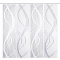 4-teiliges Schiebevorhang-Set TIBASO - transparent-weiß - je 57x225 cm