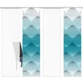 4-teiliges Schiebevorhang-Set BENARI - petrol - je 60x245 cm