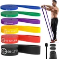 Fitness Bands, Resistance Bands Set of 6, Resistance Bands with Door Anchor