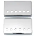 Musiclily 50/52mm Metall Humbucker Tonabnehmer Kappe Gitarren Pickup Abdeckung Humbucker Covers Set für Epiphone Les Paul Style E-Gitarre, Chrom(2er Set)