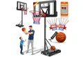 KESSER Basketballkorb 160-210cm Basketballständer Set mit Basketball, Pumpe & 2 Ersatznetzen, In- & Outdoor Basketballanlage mit Rollen für Kinder & Erwachsene