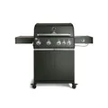 BURNHARD® Gasgrill 4-Brenner, 21,2 kW Gesamtleistung, Infrarot-Keramikbrenner, Edelstahl-Stabbrenner, Seitenkochfeld, Gussrost, große Grillfläche, Piezo-Zündung – Big FRED Deluxe
