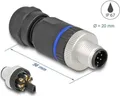 DELOCK M12 Steckverbinder A-kodiert 8 Pin Stecker