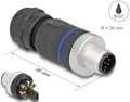 DELOCK 60535 - M12 Steckverbinder A-kodiert 8 Pin Stecker , mit Schraubanschlus
