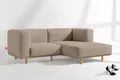 KONSIMO® Ecksofa FOSERO Ecksofa rechts, hergestellt in der EU, handgearbeitet, skandinavisch, Massivholzrahmen
