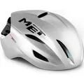 MET Fahrradhelm Manta MIPS , Weiß Holographic - Glänzend, L - Silber