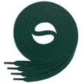 Di Ficchiano Schnürsenkel flache SCHNÜRSENKEL 7mm breit für Sneaker und Sportschuhe - sehr reißf grün 60 cm / 7mm breit