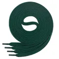 Di Ficchiano 1 Paar SCHNÜRSENKEL dunkelgrün flach 7mm breit für Sneaker Sportschuhe Lederschuhe - flache Schuhbänder sehr reißfest - Shoe Laces Farbe: dunkelgrün 60cm