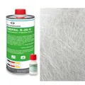 DD Composite Polyesterharz 1kg plus 1m² Glasfasermatte 300g/m² 20g MEKP-Härter styrolfreies Laminierharz Reparaturharz für Hobby und Handwerk