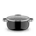 WMF Fusiontec Mineral Pro, Bratentopf, Deckel, 24 cm, langlebig, kratzfestes Material, Kochtopf Induktion, für alle Herdarten geeignet, Made in Germany, schwarz, 0518635290