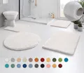 Kleine Wolke Badematte RELAX, Höhe 30 mm, rutschhemmend beschichtet, fußbodenheizungsgeeignet, Polyacryl, rechteckig, 2er-Set 55x65 cm / 85x150 cm, Badteppich, meliert, rechteckig, rund & als Set erhältlich