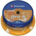 1x25 Verbatim DVD-R 4,7GB 16x Speed, matt silver