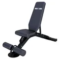 GORILLA SPORTS® Hantelbank - 8-Fach Rückenlehne und 3-Fach Sitz Verstellbar, 156x51x114cm, bis 400 kg Belastbar, Multifunktion, mit Beinhalterung - Schrägbank, Negativbank, Flachbank, Trainingsbank