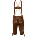 Steigenhöfer Manufaktur Trachtenlederhose Lederhose Herren Tracht Kniebund - Reinhold - 100% Rindsleder (Inklusive verstellbarer Träger) Traditionelle Echtlederhose - Ideal für Dein Oktoberfest Herren Outfit braun 52