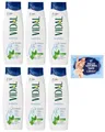 6er-Pack Vidal Shampoo Antiforfora Capelli Normali,Anti-Schuppen-Shampoo für normales Haar,250ml + 1er-Pack Kostenlos Felce Azzurra Talkumpuder, 100g-Beutel