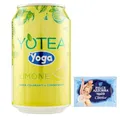 12er-Pack Yoga Yotea Thè Limone,Erfrischendes Alkoholfreies Getränk,Eistee mit Zitrone,330ml Einwegdose + 1er-Pack Kostenlos Felce Azzurra Talkumpuder, 100g-Beutel