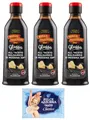 3er-Pack Monari Federzoni Glassa all'Aceto Balsamico di Modena,Glasur Creme mit Balsamico-Essig aus Modena I.G.P.,300g + 1er-Pack Kostenlos Felce Azzurra Talkumpuder, 100g-Beutel