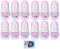 12 x Breeze PerfectBeauty Deodorant Roll-On 50 ml + 1 Packung Talkum Felce Azzurra gratis, Beutel mit 100 g