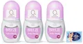 3 x Breeze PerfectBeauty Deodorant Roll-On 50 ml + 1 Packung Talkum Felce Azzurra gratis, Beutel mit 100 g