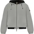 Gil Bret Lässige Sommerjacke Langarm, Uni, aus Polyester, mit fester Kapuze, Zwei-Wege-Reißverschluss, 61 cm Gesamtlänge - Grau - 38