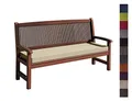 sunnypillow Bankauflage Outdoor - Stuhlkissen mit abnehmbarem Bezug - Sitzkissen für Bank - Bankpolster Polsterauflage Auflage für Gartenbank - 150 x 40 x 5cm - Bankkissen für Gartenmöbel Cremefarben