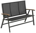 Klappbank Colmar Aluminium/Textilene/FSC® Teakholz 127 x 99 x 61.5 cm, Dehner