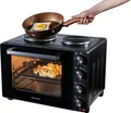 Hanseatic HMO366BKB Kleinküche Schwarz Mini Backofen mit Umluft Grills 97530243