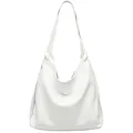 Caspar 2in1 Große Leder Rucksack Schultertasche XL Elegante Damen Handtasche - PREMIUM LINE - Modell No.786 - Made in Italy, Farbe:weiß, Accessoires:One Size