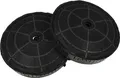 vhbw 2x Aktivkohlefilter kompatibel mit Elica DAISY WH/A/60 T.GREZZO 208355405620, CORALINE WH/A/90 T.GREZZO 208355405616 Dunstabzugshaube - 17,2 cm