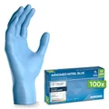 ARNOMED Nitril Einweghandschuhe 100 Stück/Box, M, puderfreie & latexfreie Einmalhandschuhe, Blaue Nitrilhandschuhe, in Gr. XS, S, M, L, XL & XXL verfügbar