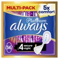 Always Platinum Secure Night (Größe 4) Binden mit Flügeln, 56 Stück