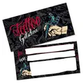 itenga Geschenkgutschein Verpackung I Geschenkkarte I Motiv Tattoo I Gutschein I 21,0 x 10,5 cm I Postkarte zum Ausfüllen