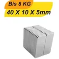 3 Stück Neodym Magnet 40mm x 10mm x 5mm Supermagnete hohe Haftkraft Quadermagnete