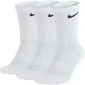 Nike Unisex Everyday Cushioned Training Crew Socks (3 Pairs) weiß