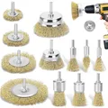 Drahtbürsten Set 12-tlg. für Bohrmaschine Messing Rost Entfernung Korrosion