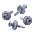 SECCARO Spenglerschraube 4,5 x 35 mm, RAL 7030 steingrau, Edelstahl A2, EPDM-Dichtscheibe 15 mm, TX/Innensechsrund, 100 Stück