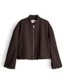 OPUS Damen Jacke | JANICA Loose sportliche Blousonjacke in Twilloptik Coffee Bean, 40